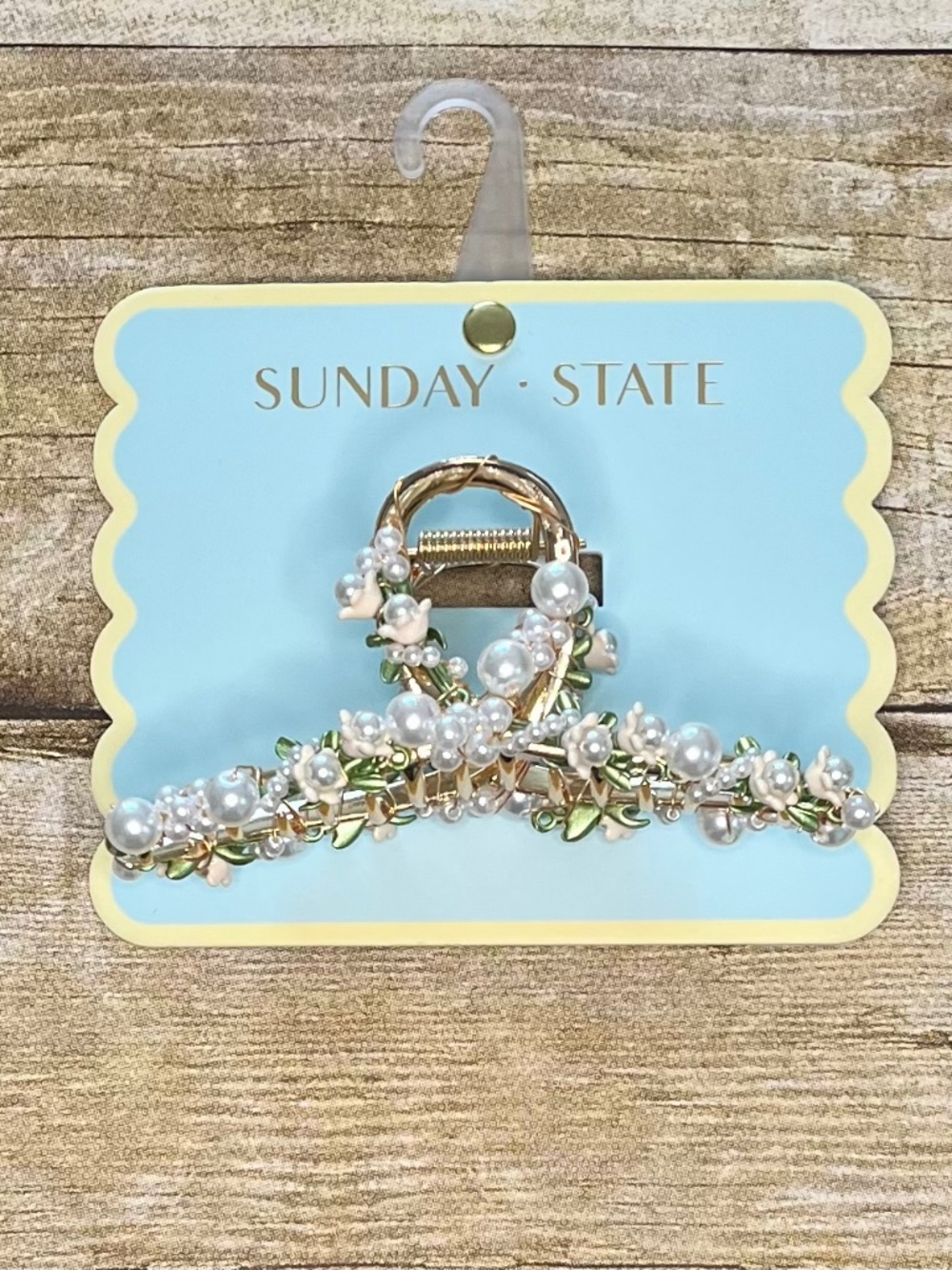 Sunday State Imitation Pearl Flower Hair Clip Weddings Prom Bridesmaid